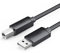FORE 2m MIDI Cable Type-B for Musical Instrument Compatible with MIDI Keyboard, Electronic Piano/Drum, Synthesizer, Audio Interface for Editing&Recording Track for Studio USB 2.0 Black