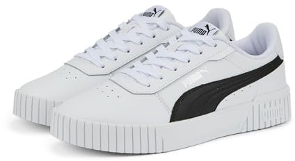 PUMA Carina 2.0, Scarpe da Ginnastica Donna, Puma White Puma Black Puma Silver, 40 EU