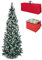 Totò Piccinni Albero di Natale Artificiale NOEL, Folto, Effetto Realistico, Rami a Gancio, Facile Montaggio, PVC, Ignifugo con Borsone (240 cm, Slim Punte Innevate e Pigne)