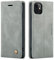 QLTYPRI Hülle für iPhone 11 Pro, Vintage Dünne Handyhülle mit Kartenfach Geld Slot Ständer PU Ledertasche TPU Bumper Wallet Case Flip Schutzhülle Kompatibel mit iPhone 11 Pro - Grau
