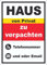 HB-Druck Haus zu verpachten von Privat Schild hochkant A2
