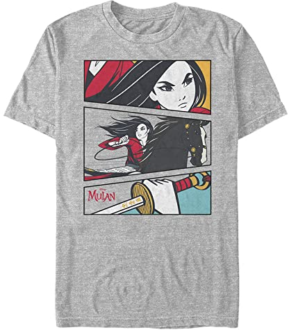 Disney Herren Action-Panels T-Shirt, Athletic Heather, 4XL Größen Tall