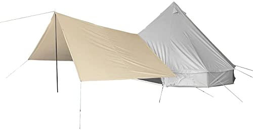 UNISTRENGH Univeral Cotton Awning Sun Shelter Tarp for 4 Season Camping 3M 4M 5M 6M Cotton Canvas Bell Tent Teepee Yurt Tent
