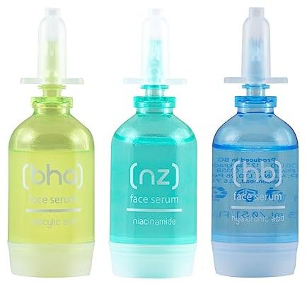 Skincyclopedia Blemish Correct Facial Serum Skincare Set with a 2% Salicylic Acid Serum, a 10% Niacinamide Face Serum & a 10% Hyaluronic Acid Complex Serum (3 Serums x15ml) for Oily and Blemished Skin