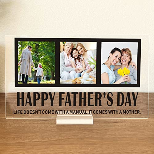 Placa De Foto Acrílica Personalizada Para El Día De La Madre - Regalo De Recuerdo De Madre E Hija/Hijo - Marco De Fotos De Acrílico Estilo Retro