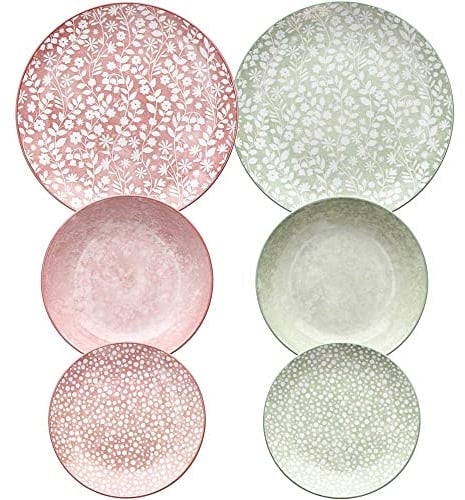 Tognana Atelier, Servizio Piatti per 6 persone, 18 Pezzi, Porcellana, Multicolore