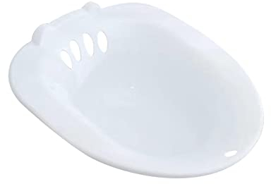 Colcolo Toilettensitz für ältere Frauen, Sitzbad, breiter Sitzbereich, Bidet, Hüftbad für zukünftige Mütter, die Nicht über der Toilette hocken können, Weiß