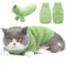 EMUST Katzenpullover, elastischer extra Kleiner Hundepullover mit Ärmel für Herbst & Winter, warme Welpenpullover für kleine Hunde für den Urlaub, Grün XS