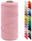 LEREATI Corde Macramé 2mm x 150m Fil Macramé Ficelle de Coton pour Crocheter, Artisanat, Rideau, Bricolage, Décoration (Rose Chair)