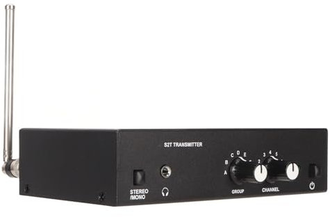 Sistema Inalámbrico de Monitor de Oído, Transmisor Inalámbrico IEM Profesional de 570 a 590 M, Transmisor de Sistema IEM para Presentaciones en Vivo, Estudio, Enchufe de la UE