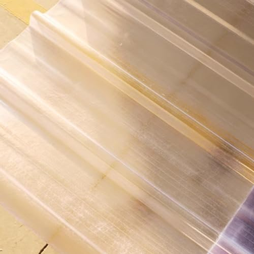 Paneles de Techo Transparente,Chapa Tejado Exterior de Paredes,Panel para Tejado Corrugado,Chapa Ondulada Protección UV,Placa de Iluminación Natural FRP Retardante de Llama (0.9x0.8m/35x31in,1 PCS)