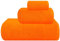 MyOwn Ultra Soft 3er-Pack Baumwoll-Handtuch-Set, enthält a übergroße Badetücher 70 x 140 cm, a Handtücher 40 x 60 cm und a Waschbetten 30 x 30 cm, Orange