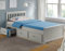 Happy Beds Mission Wooden Solid Honey Pine Storage Bed Drawers Furniture (Grey, 3FT Single)