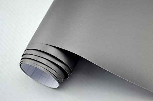 Neoxxim 8,8€/m2 3D Autofolie matt Silber metallic matt 300 x 150 cm Lackfolie Car Wrapping Lackschutzfolie blasenfrei flexibel