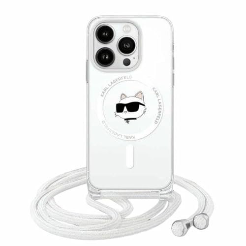 CG MOBILE Karl Lagerfeld KLHMP13MHCCHNT Hülle für iPhone 13/14 / 15 6.1 hardcase transparent IML Choupette Head & Cord