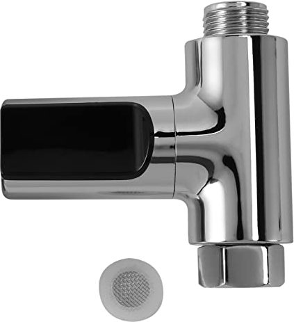 Aisuoka ThermomèTre de Douche D'Affichage à LED, Compteur de TempéRature de Douche éLectrique Auto-GéNéRateur de DéBit D' pour les Soins de