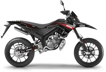 Deko-Set für Motocross Derbi Senda X-Treme 50 SM von 2018 bis 2023 Neon Schwarz