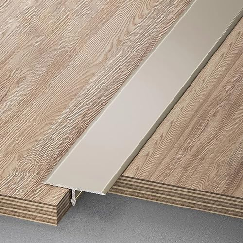 Raouoae T-Formleiste Übergangsschiene Übergangsprofil Türschwelle Für Laminat Und Parkett Door Divider Strip 100 cm Länge 3 Stück Bodenprofil Für Nahtlose Übergänge(High-End-Grau,Breite: 30 mm)