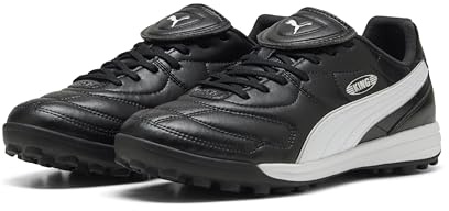 PUMA Unisex King Liga Tt Fussballschuh, Schwarz Weiß Silber, 43 EU