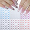 6 Fogli French Adesivi Per Manicure, Francese Unghie Nails Art, Sfumati French Manicure, Stickers Autoadesivi, Decorazioni Nails Art Disegni