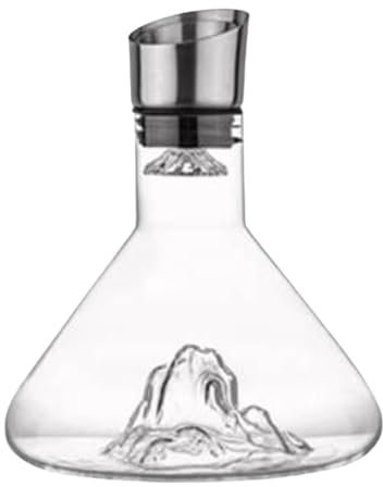 Luwecf Decanter per vino Decanter Iceberg Contenitore per vino rosso Decanter in vetro per bar Desktop, 1500 Ml
