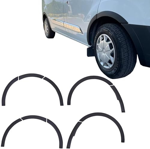 INLY 4 TLG ABS Radläufe Kotflügel Verbreiterung Schmutzfänger Radaugenbrauen Radkästen Radlaufleisten Schwarz kompatibel mit Transit Tourneo Custom (2018-2023)