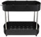 COLLBATH Estante Fregadero Organizador De Mueble De Baño Lámina Cesta Organizador De Ollas y Sartenes para Armario Unidad Extensible Puerta Lavavajillas Papelera Acero Inoxidable Black