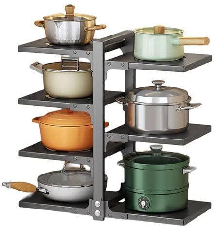 our fave Organiseur de casseroles de cuisine multifonction pour optimiser l'espace et l'accessibilité dans les cuisines