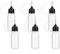 JEYORZY 6 pcs Flacon Pipette, Flacons Plastique, Bouteille Plastique, Flacon Souple, Bouteille De Colle Vide, Bouteille De Précision, Petite Bouteille Plastique Pipette Vide 15Ml