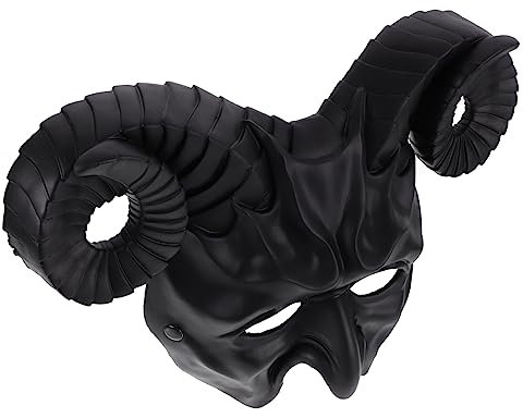HOOTNEE Hornmaske Aus Robustem Kunststoff Verstellbares Elastisches Band Für Halloween Karneval Festivals Cosplay Und Partys