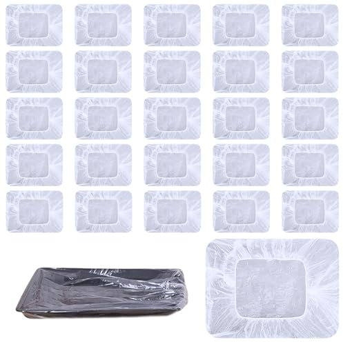 50 Pcs Disposable Paint Tray Liners, 9 Inch Paint Roller Tray Liners Paint Pan Liners, Easy Clean Plastic Paint Tray Liner Bags Large Size Tray Covers Set for Walls and Ceilings Painting