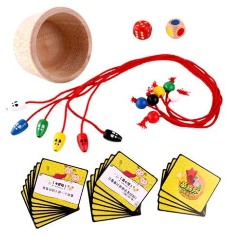 GARIOUANS 1Set Interactive Wooden Mouse Catching Game Educational Early Education Plaything for Fun Family Activity for Boys and and Skill Development
