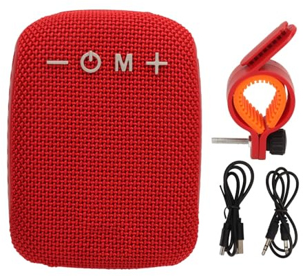 Culnflun Bike Bluetooth -Lautsprecher, ABS Cycling tragbarer drahtloser Lautsprecher Support Memory Card Radio Wearable Outdoor BT Sound mit Fahrradhalterung Schwarz zum Reiten (Verrotten)