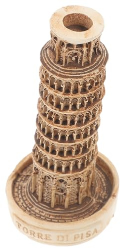 Miniaturer Modell Pisa aus Kunstharz, 10,5x5x4,7cm, Antik | Italienisches Gebäudemodell, Tischdekoration für Arbeitszimmer und Souvenirpräsentation, 1 Stück