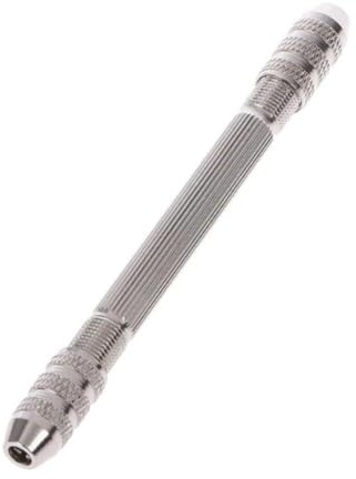 Vibsky Miniatur-Handbohrfutter, 105 mm Doppelkopf-Stiftschraubstock für präzises Bohren in Holz, Kunststoff und Bastelmaterialien