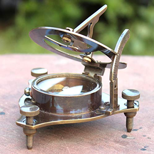 Vintage Antik-Stil Messing Sonnenuhr Kompass Maritim Nautischen Kompass Schreibtisch Dekor