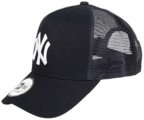 New Era New York Yankees Black White Edition A-Frame Adjustable Trucker Cap - One-Size