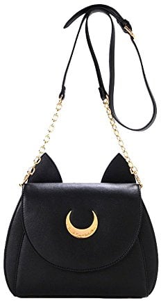 Binnan PU Leder Frauen Schultertasche,Umhängetasche Handtasche mit Katzenohren