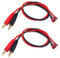 Boladge 2 Stücke Deans T-Stecker Männlich zu 4mm 4.0mm Bananenstecker Bullet Rundstecker Batterieladekabel Adapter 14AWG 11.8inch Kabel