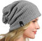 HISSHE Frauen Slouch Beanie Strickmützen Baskenmütze Skullcap Lange Baggy Winter Sommer Hüte B08w (Solide Blass)