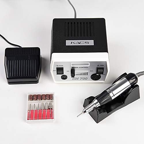 KADS 30000RPM Pink nail art drill Nail Equipment Manicure Tools Pedicure Acrylics Pink Electric Nail Art Drill Pen Machine Set (Black)