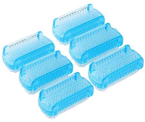 Larcele Hand & Nail Cleaning Brush Plastic Nail brush 6pcs MJS-04 (blue)