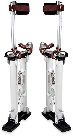 Voilamart Decorators Stilts Adjustable Aluminum Drywall Stilts Lifts Tool for Painter Taping Cleaning Ceiling Finishing,18-30
