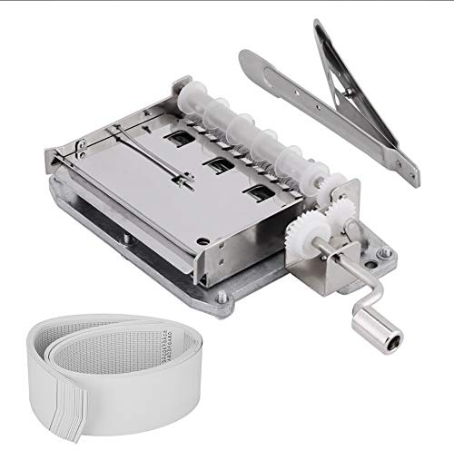 Fictory DIY Musik Box Kit, DIY Mechanische Spieluhr, Handkurbel Spieluhr Bewegung, DIY 30 Tonband Handkurbel Musikbox Bewegung mit Bewegungslocher und 20 Papierbändern
