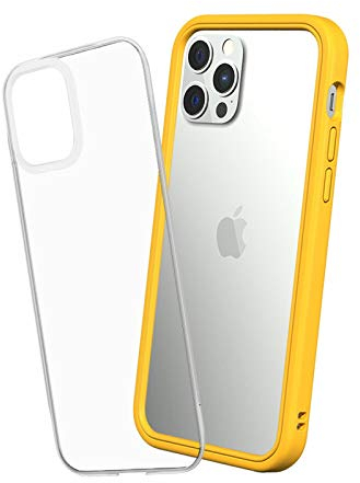 RhinoShield Modulares Case kompatibel mit [iPhone 12/12 Pro] | Mod NX - Anpassbare & stoßdämpfende Schutzhülle im schlanken Design - 3.5 Meter Fallschutz - Gelb