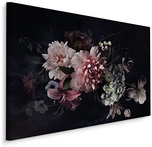 Muralo Wandbilder Pfingstrosen, Blumen, Natur, Flora, Pflanzen - 70x50 cm | Leinwandbild, Modernes Design, Aufhängefertig, UV-beständig - ideal für Wohnzimmer und Schlafzimmer