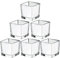 8 * 8 * 8CM Dekoglas Cube, Glasvase, Teelichtgläser Glaswürfel, Silber Beschichtete Quadratische Glasvasen Eckig Würfel Blumenvase Kerzenhalter, Perfekt als Hochzeitsdekoration 6PCS