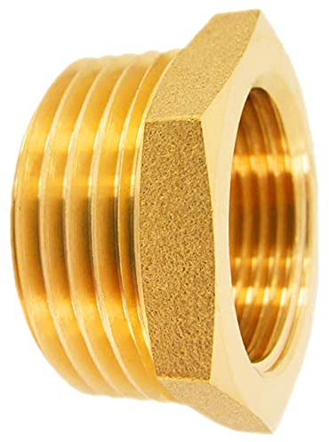 Reduzierstück 1 1/2 Zoll Außengewinde reduzierend auf 1 Zoll Innengewinde - 1,5 AG x 1 IG Gewinde Fitting aus Messing
