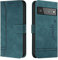 Trugox Handyhülle für Google Pixel 6 5G Hülle Klappbar Klapphülle mit Kartenfach Handytasche Handy Schutzhülle Tasche Leder Wallet Flip Case Slim Book Cover - Blau Grün