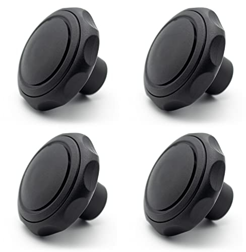 Enkotrade 4 Stück Sterngriff Mutter Sternschraube M10 mit Durchgangsbohrung Griffmutter Handgriff Rändelschraube Kunststoff Klemmmutter Griff